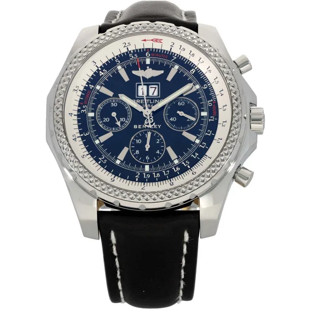 Breitling Bentley 6.75 A44362 48mm Stainless Steel Watch in Leather from H&T