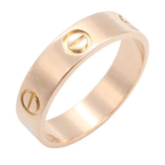 Cartier LOVE Au750 Pink Gold Ring Size 22 in Pink from LuxUness