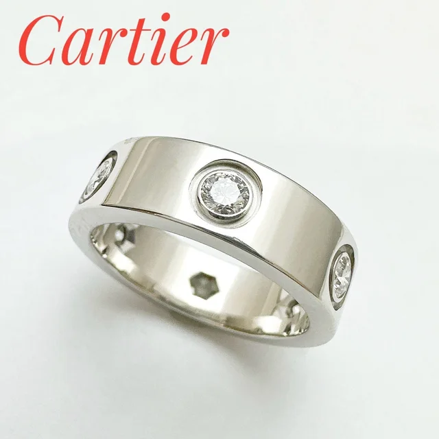 Cartier Love Full Diamond White Gold Ring in White from The Reluxe