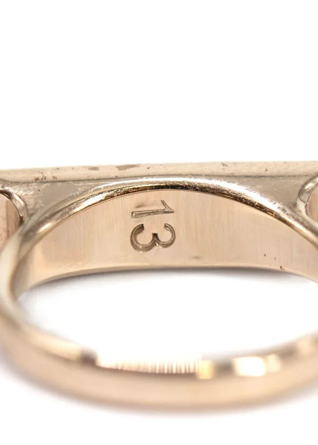 Valentino Garavani Tone Pyramid Stud Bar Ring - Size 13 in Gold from HEWI, photo 5 of 7