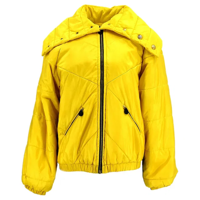 Chanel 1996 fall logo-tape puffer jacket in Silk from AMORE Vintage Tokyo