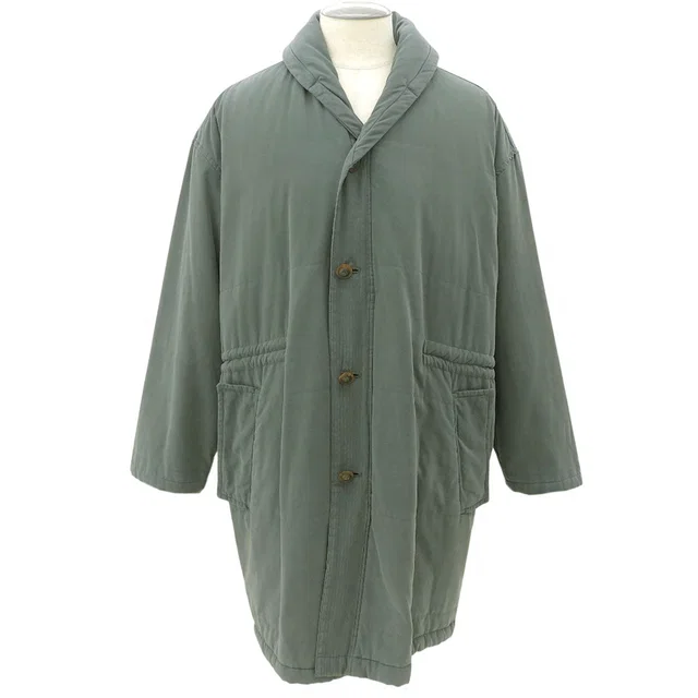 Dior Logo Button Mods Coat #L Khaki in Green Nylon from VINTAGE QOO TOKYO