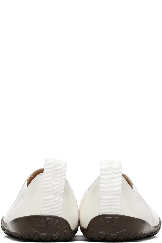 LEMAIRE White Vibram Glove Slip On Leather Sneakers, photo 2 of 5 from SSENSE