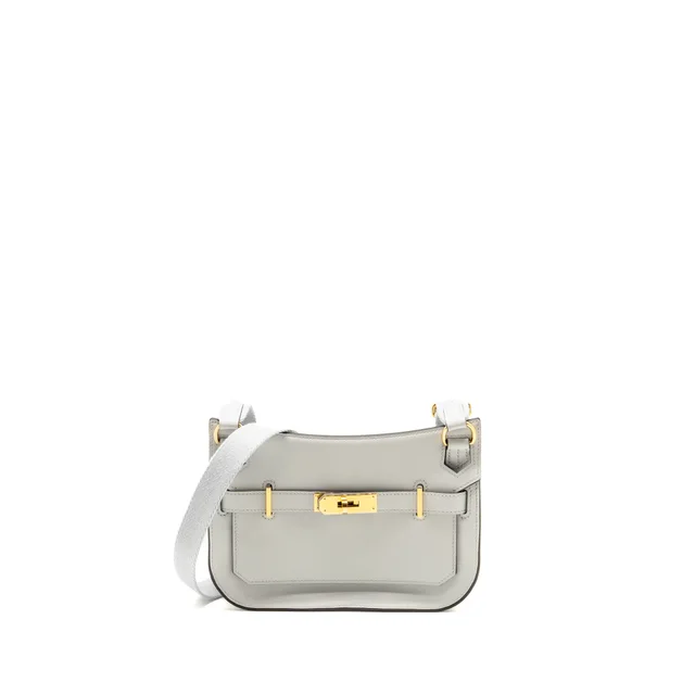 Hermès mini Jypsiere Swift gris platine GHW stamp K in Grey Swift leather from EMIER