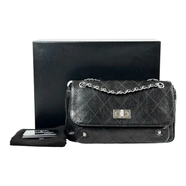 Chanel Black Reissue Shoulder Bag in Caviar in Black Caviar leather from Luxury Promise