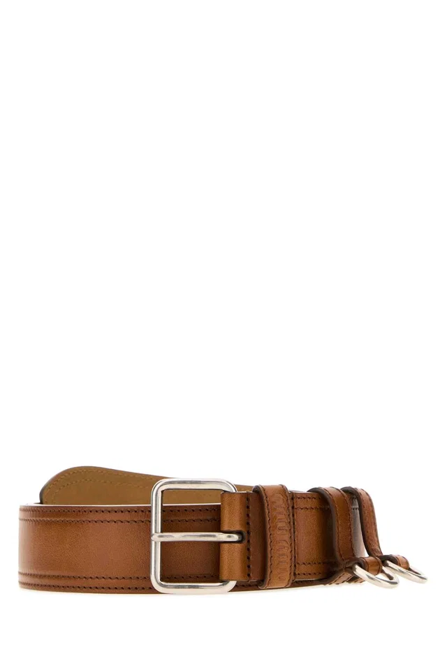 Miu Miu Belt — Cognac Vitello in Brown Calfskin from HEWI