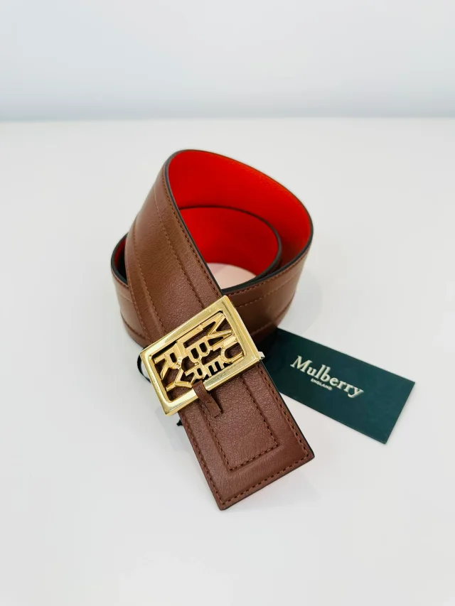 Mulberry Sadie Reversible Belt - Size S in Leather from Edit Second Hand