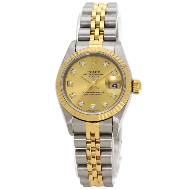 Rolex Datejust Diamond Watch SS Yellow Gold 18k in Yellow from The Reluxe