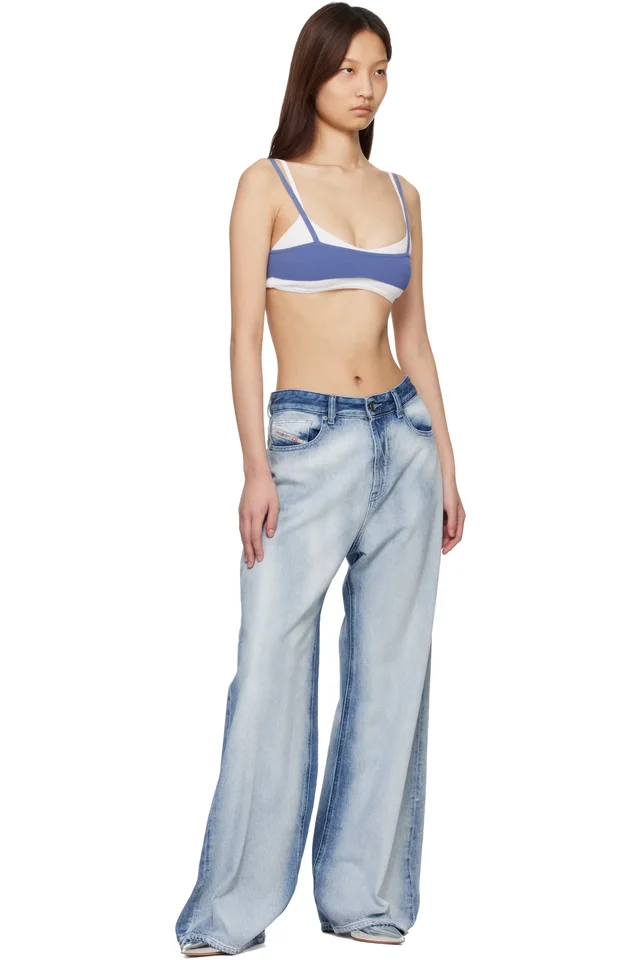 Diesel Navy & White M-Zelda Bralette Top, photo 4 of 4 from SSENSE