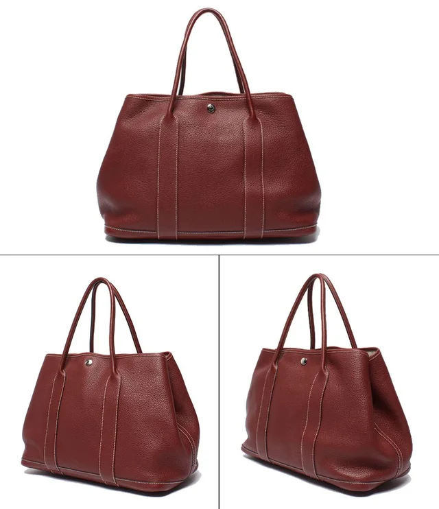 Hermès Tote Bag Silver Garden Party PM in Silver from The Reluxe