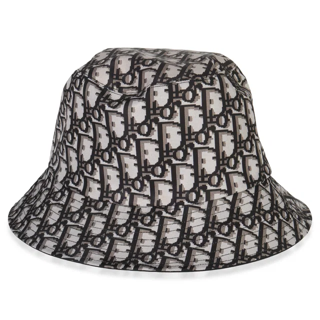 Dior Black Nylon Reversible Teddy Bucket Hat 56 in Black Nylon from myGemma