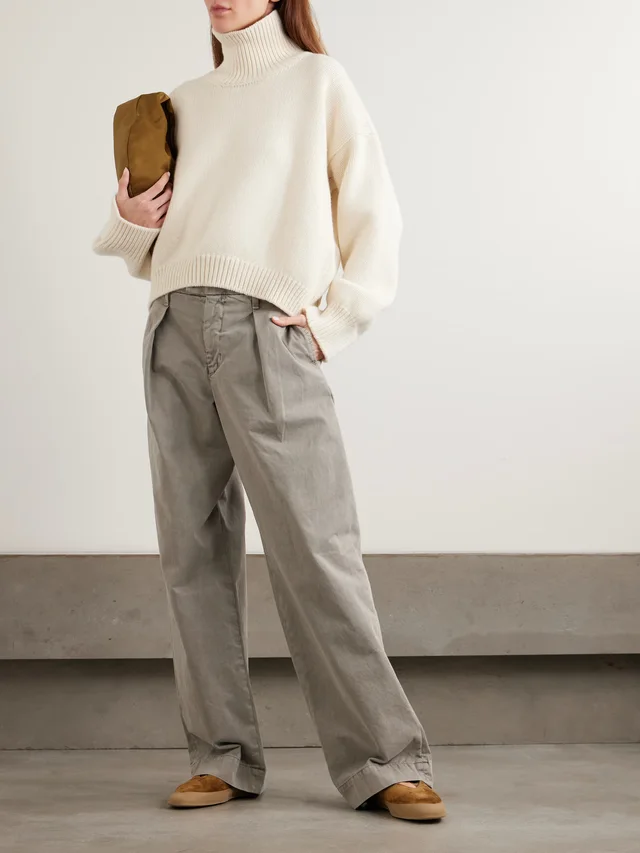 &DAUGHTER Caragh oversized cropped wool sweater in White, photo 2 of 2 from NET-A-PORTER (Canada)