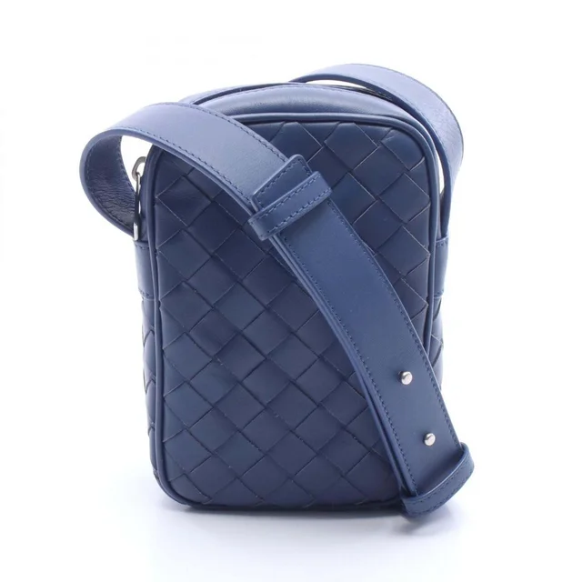 Bottega Veneta Leather Intrecciato Pochette Shoulder Bag in blue Woven leather from Poshmark