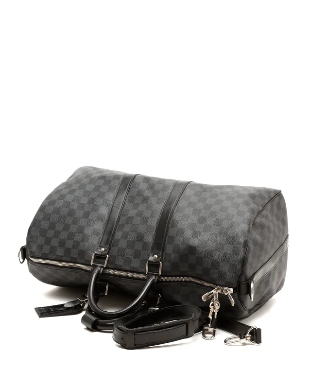 Louis Vuitton Damier Graphite Keepall 45 Bandoulière Weekend Bag in Grey Canvas from A Retro Tale, photo 5 of 8