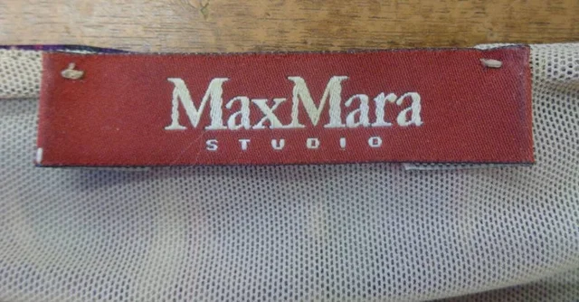 Max Mara Womens Patterned Dress Purple + Biege Size: M in Purple Viscose from Oxfam Online Shop