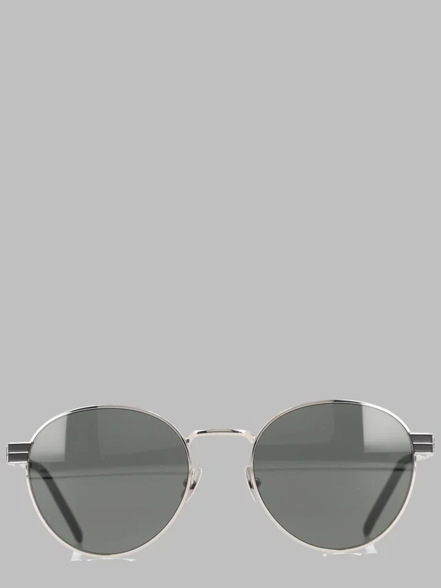 Saint Laurent 610926_y99488130 Logo-Engraved Metal Sunglasses — Black in Black from HEWI