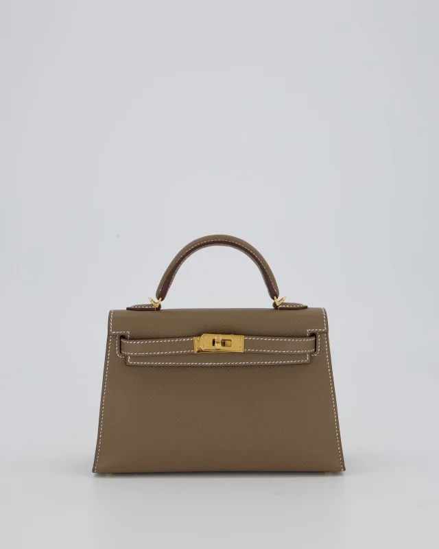 HOT* Hermès Mini Kelly II 20 Bag in Taupe Epsom leather from Sellier, photo 2 of 24