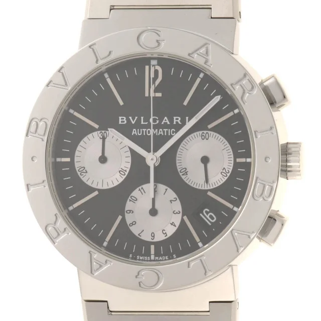 Bvlgari Watch Stainless Steel Black in Black from The Reluxe