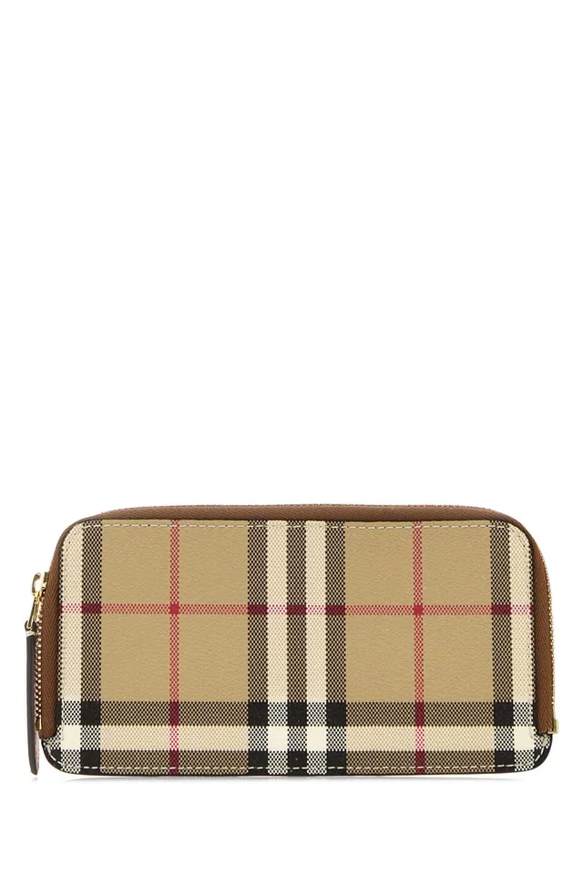 Burberry Long Card Holder — Brown Wallet in Brown Canvas from HEWI