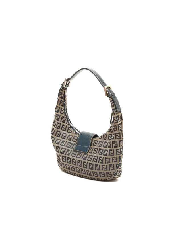 Fendi Zucchino Half Moon Bag in Canvas from A Retro Tale, photo 3 of 9