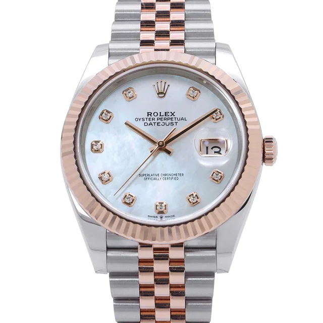 Rolex Datejust 41 W41mm Stainless Steel K18PG White Shell Dial126331G in White from GALLERY RARE