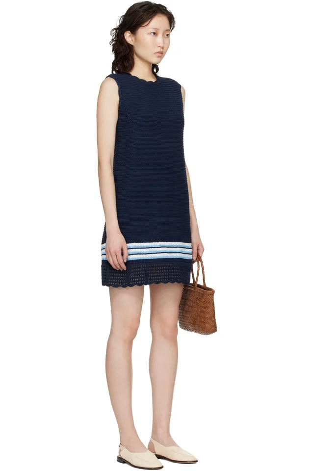 B.B. Wallace Navy Reinhardt Minidress, photo 2 of 4 from SSENSE