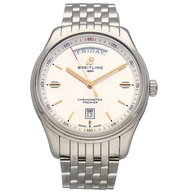 Breitling Premier Day-Date A45340 40mm Stainless Steel Watch from H&T