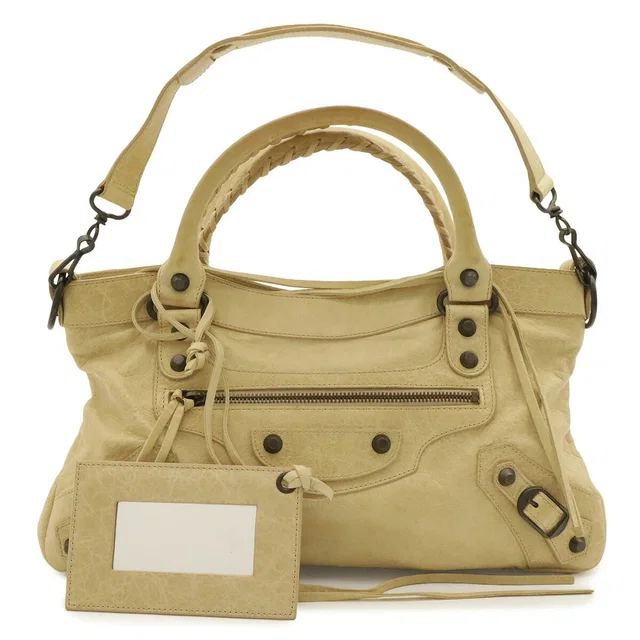Balenciaga Leather 2way Bag in Leather from LuxUness