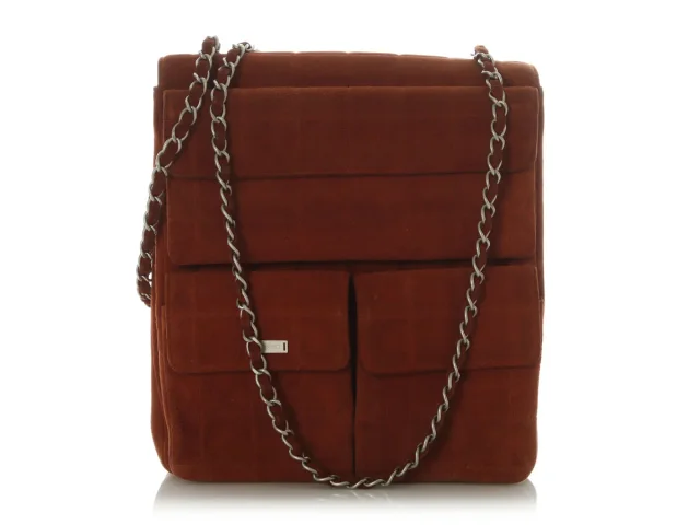 Chanel Vintage Brown Suede Double-Sided Bag in Brown Suede from Ann's Fabulous Finds, photo 4 of 9
