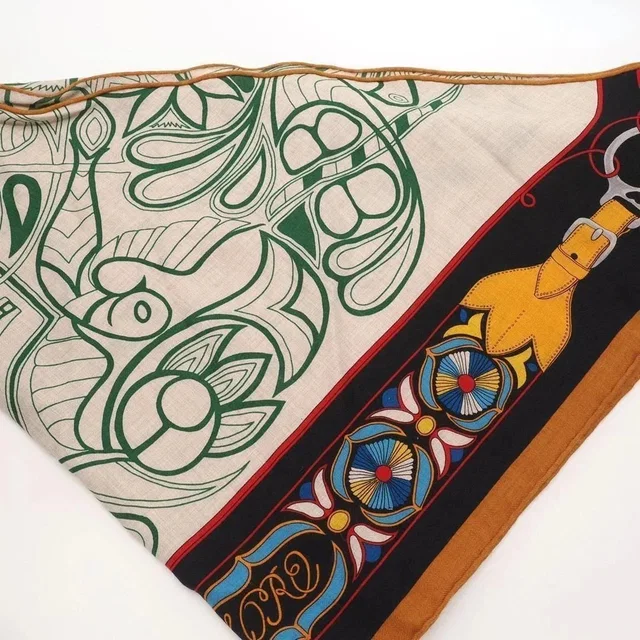 26. Hermes 140cm Cashmere/ Silk Large Triangle Scarf - in Box in Silk from Luxury Promise