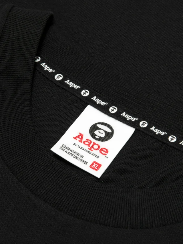 AAPE BY *A BATHING APE® short-sleeve T-shirt in Black, photo 3 of 5 from FARFETCH