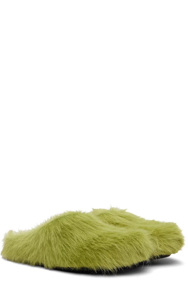 Marni Green Fussbett Sabot Slip-on Loafers, photo 4 of 5 from SSENSE
