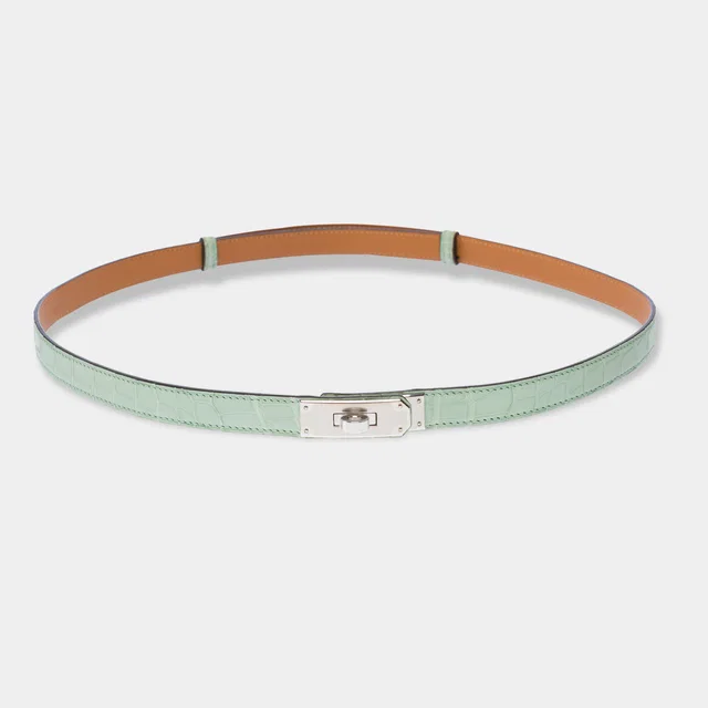 Accessoire Hermes Kelly En Cuirs Exotiques Vert - 102920 Green in Green Crocodile from HEWI