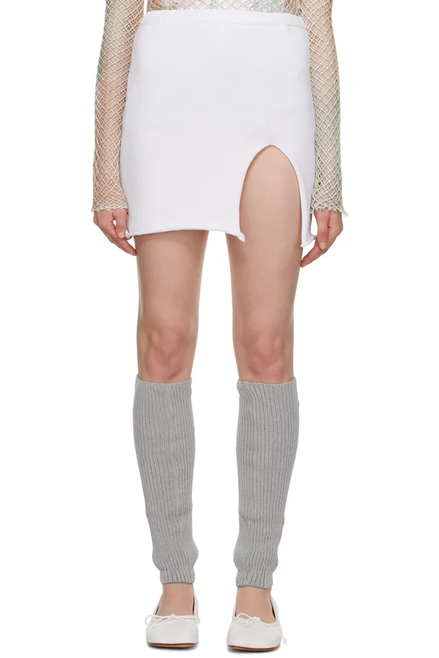 OPEN YY White Vented Miniskirt from SSENSE, photo 1 of 1
