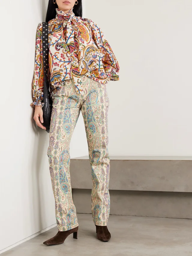 ETRO Pussy-bow paisley-print cotton and silk-blend blouse, photo 2 of 2 from NET-A-PORTER (Canada)