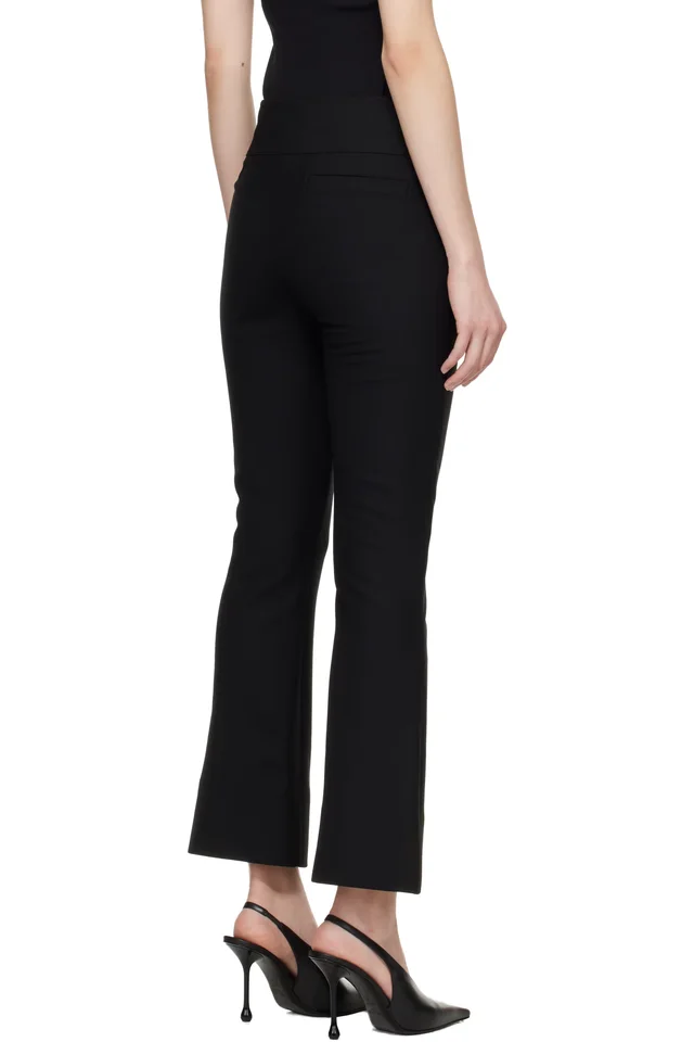 Courrèges Black Heritage Cropped Bootcut Trousers, photo 3 of 4 from SSENSE