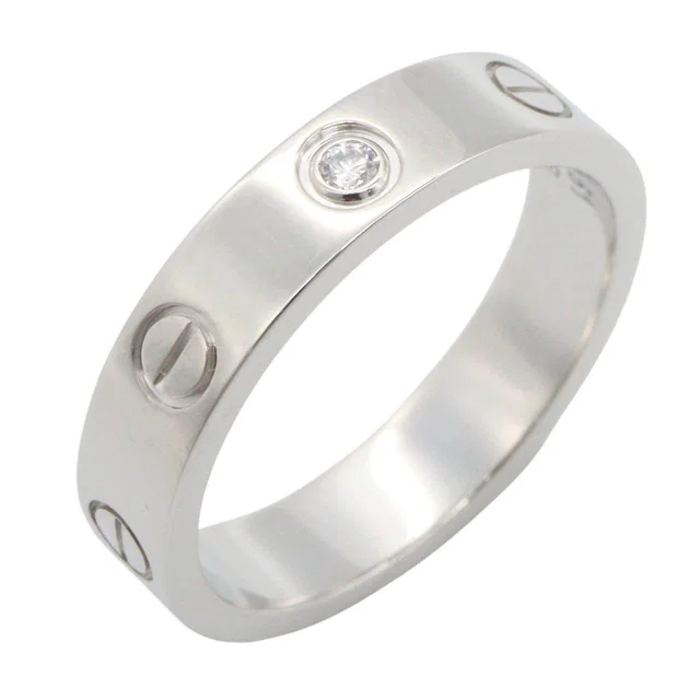 Cartier Mini Love Ring Au750 Diamond Ring Size 10 from LuxUness