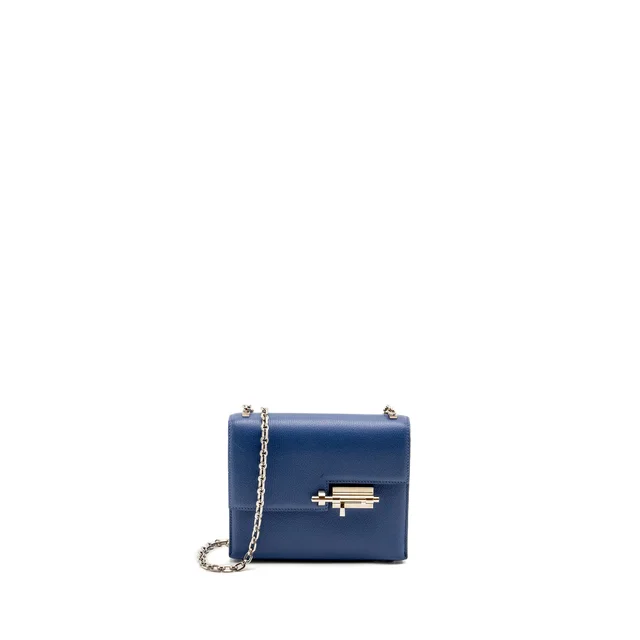 Hermès Mini Verrou Chèvre Mysore Blue Brighton SHW Stamp C in Blue Goatskin from EMIER