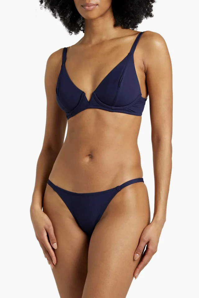 Melissa Odabash Palm Beach Low-Rise Bikini Briefs in Navy, photo 2 of 4 from THE OUTNET