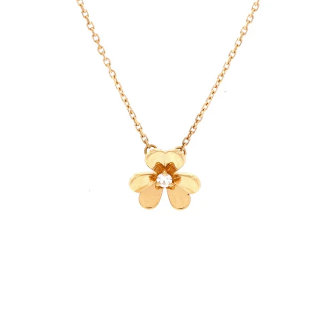 Van Cleef & Arpels Mini Frivole Pendant Necklace 18k Yellow Gold And Diamond in gold from Poshmark