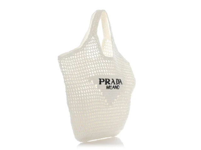 Prada woven raffia tote in White Woven leather from Ann's Fabulous Finds, photo 5 of 9