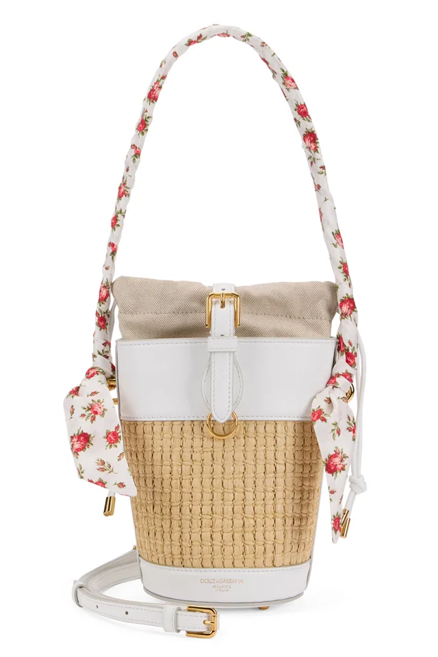 Dolce & Gabbana Bucket Bag — Multicolor Viscose in Multicolor Woven leather from HEWI