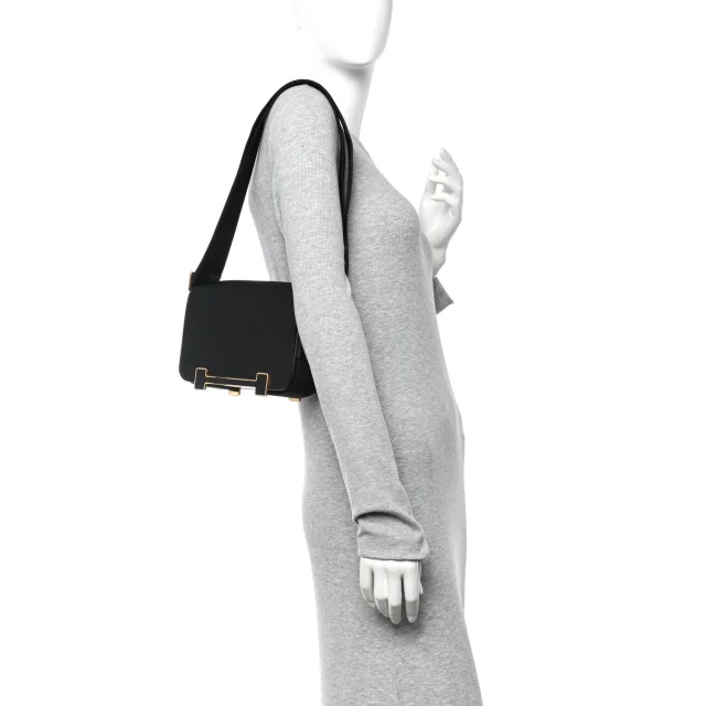 Hermès Chevre Mysore Geta Black in Black Goatskin from FASHIONPHILE, photo 2 of 10