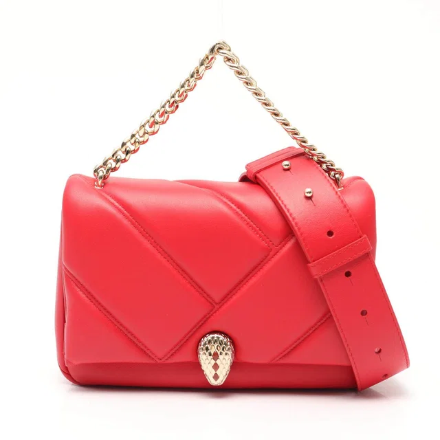 Bvlgari Serpenti Cabochon Leather 2way Handbag in Leather from LuxUness