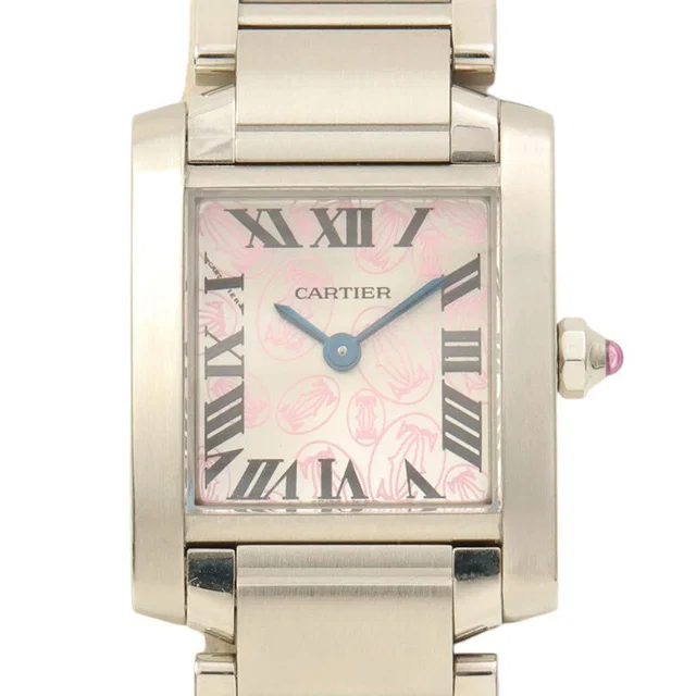 Cartier Tank Française SM W51031Q3 Quartz Silver in Silver from VINTAGE QOO TOKYO