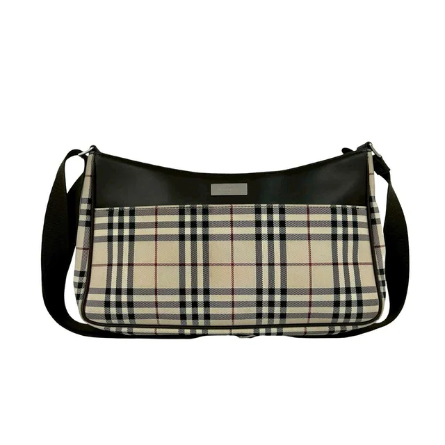Burberry Leather Canvas Shoulder Bag in Canvas from LuxUness