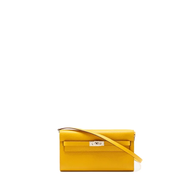 Hermès Kelly to Go Epsom 9D Jaune Ambre SHW Stamp Y in Yellow Epsom leather from EMIER