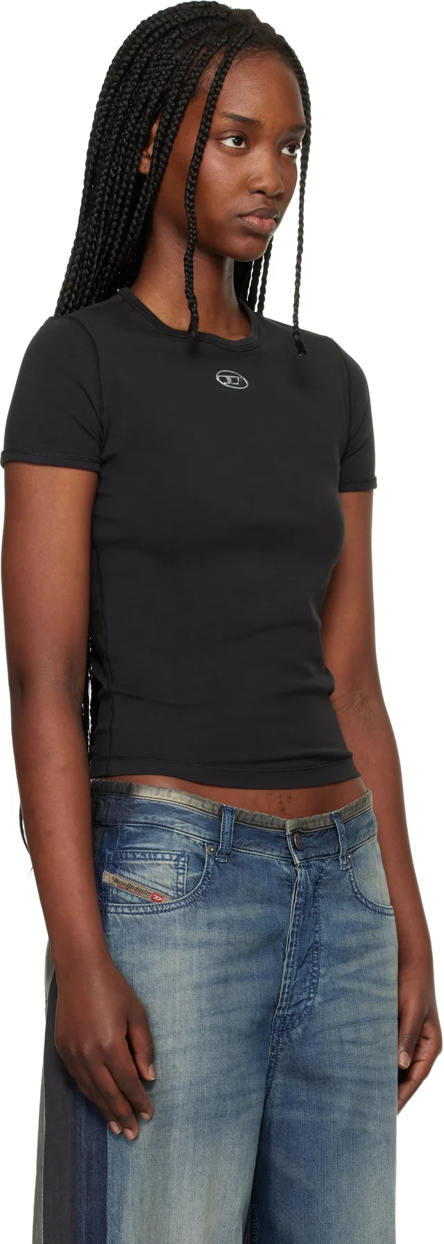 Diesel Black T-Uncutieslong-Od T-shirt, photo 2 of 4 from SSENSE