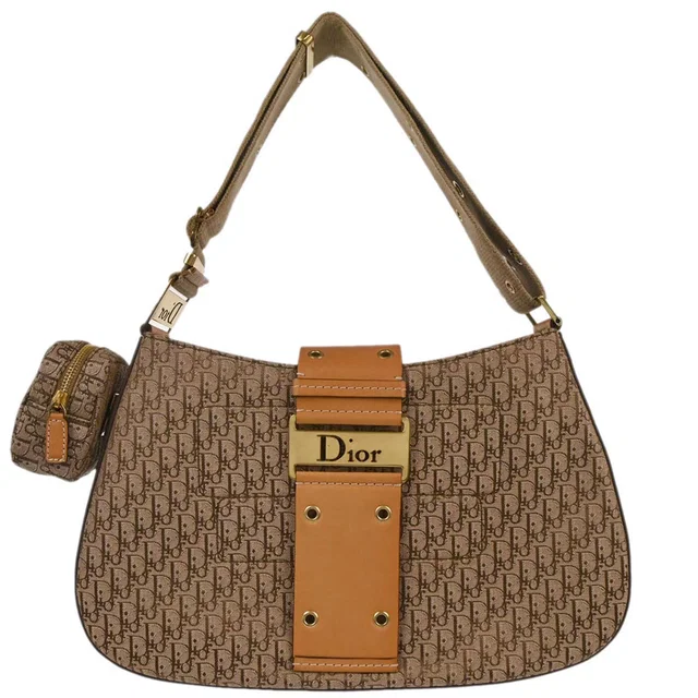 Dior Beige Street Chic Columbus Shoulder Bag in Beige Canvas from AMORE Vintage Tokyo