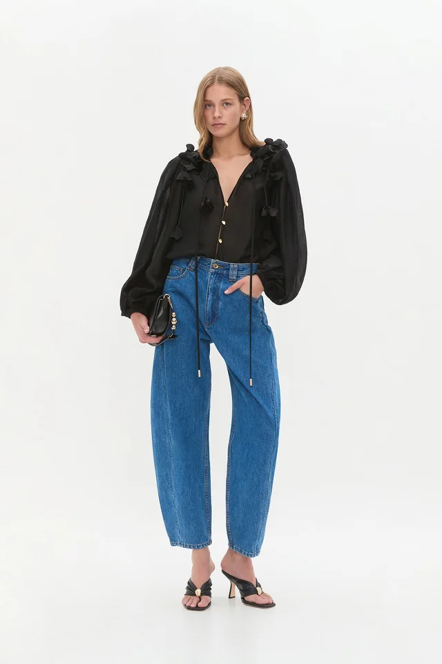AJE Camille Flower Blouse in Black from Aje, photo 1 of 1